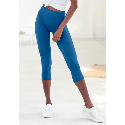 Caprileggings LASCANA, Damen, Gr. 52/54, N-Gr, blau (royalblau), Single Jersey, Obermaterial: 95% Baumwolle, 5% Elasthan, unifarben, Basic, Basic kniebedeckend, Hosen Caprileggings, mit breitem, weichen Bündchen Caprileggings LASCANA, Damen, Gr. 52/54, N-Gr, blau (royalblau), Single Jersey, Obermaterial: 95% Baumwolle, 5% Elasthan, unifarben, Basic, Basic kniebedeckend, Hosen Caprileggings, mit breitem, weichen Bündchen