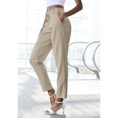 Jogger Pants LASCANA, Damen, Gr. 42, N-Gr, beige (sand), Sweatware, Obermaterial: 70% Viskose, 25% Polyamid, 5% Elasthan, unifarben, Basic schmal knöchelfrei, Hosen Jogger Pants, mit elastischem Bund und Gürtelschlaufen, Loungewear Jogger Pants LASCANA, Damen, Gr. 42, N-Gr, beige (sand), Sweatware, Obermaterial: 70% Viskose, 25% Polyamid, 5% Elasthan, unifarben, Basic schmal knöchelfrei, Hosen Jogger Pants, mit elastischem Bund und Gürtelschlaufen, Loungewear