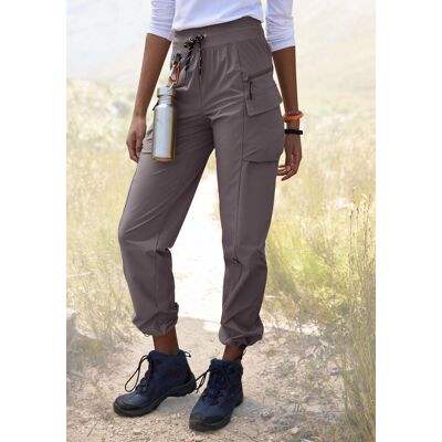 active by Lascana Trekkinghose LASCANA ACTIVE "Cargo Pants", Damen, Gr. 38, N-Gr, grau (taupe), Web, Obermaterial: 92% Polyamid, 8% Elasthan, unifarben, Hosen Trekkinghose, Schlupfform active by Lascana Trekkinghose LASCANA ACTIVE "Cargo Pants", Damen, Gr. 38, N-Gr, grau (taupe), Web, Obermaterial: 92% Polyamid, 8% Elasthan, unifarben, Hosen Trekkinghose, Schlupfform