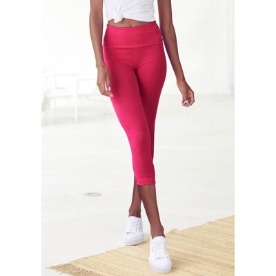 Caprileggings LASCANA, Damen, Gr. 36/38, N-Gr, pink, Single Jersey, Obermaterial: 95% Baumwolle, 5% Elasthan, unifarben, Basic, Basic kniebedeckend, Hosen Caprileggings, mit breitem, weichen Bündchen Caprileggings LASCANA, Damen, Gr. 36/38, N-Gr, pink, Single Jersey, Obermaterial: 95% Baumwolle, 5% Elasthan, unifarben, Basic, Basic kniebedeckend, Hosen Caprileggings, mit breitem, weichen Bündchen