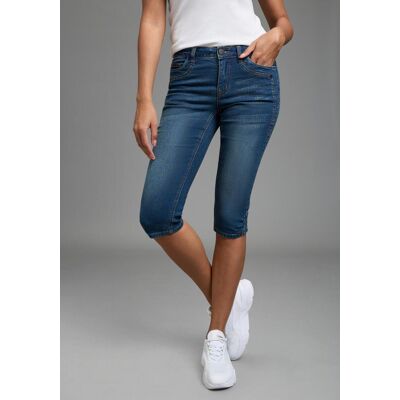 Caprijeans ARIZONA, Damen, Gr. 46, N-Gr, blau (dunkelblau used), Denim/Jeans, Obermaterial: 76% Baumwolle, 16% Polyester, 7% Viskose, 1% Elasthan, unifarben, skinny fit 3/4-Länge, Jeans Caprijeans, Skinny Fit, 3/4-Länge, mit Eingrifftaschen und Gesässtasc Caprijeans ARIZONA, Damen, Gr. 46, N-Gr, blau (dunkelblau used), Denim/Jeans, Obermaterial: 76% Baumwolle, 16% Polyester, 7% Viskose, 1% Elasthan, unifarben, skinny fit 3/4-Länge, Jeans Caprijeans, Skinny Fit, 3/4-Länge, mit Eingrifftaschen und Gesässtasc