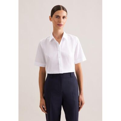 Hemdbluse SEIDENSTICKER, Damen, Gr. L (40), weiss (weiß), 100% Baumwolle, unifarben, regular fit, ohne Ausschnitt, ohne Bündchen, Blusen Hemdbluse, 1/2 Kragen Uni Hemdbluse SEIDENSTICKER, Damen, Gr. L (40), weiss (weiß), 100% Baumwolle, unifarben, regular fit, ohne Ausschnitt, ohne Bündchen, Blusen Hemdbluse, 1/2 Kragen Uni