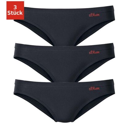 Bikinislip S.OLIVER, Damen, Gr. 40/42 (L), schwarz, Jersey, Obermaterial: 90% Baumwolle, 10% Elasthan (LYCRA), unifarben, körpernah, Unterhosen Bikinislip, aus elastischer Baumwoll-Qualität Bikinislip S.OLIVER, Damen, Gr. 40/42 (L), schwarz, Jersey, Obermaterial: 90% Baumwolle, 10% Elasthan (LYCRA), unifarben, körpernah, Unterhosen Bikinislip, aus elastischer Baumwoll-Qualität