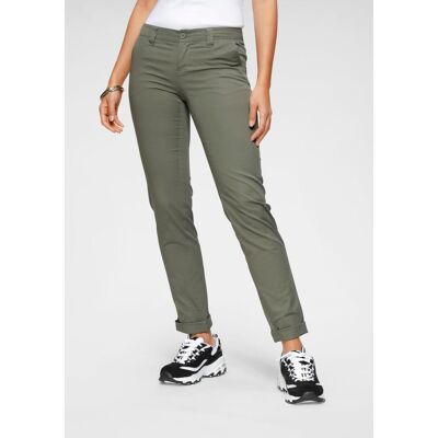 Chinohose AJC "in lässiger Form und hohem Tragekomfort durch Stretchanteil", Damen, Gr. 38, N-Gr, grün (khaki), Web, Obermaterial: 97% Baumwolle, 3% Elasthan, unifarben, bequem lang, Hosen Chinohose, krempelbar, mit praktischen Taschen, zeitlos & gut zu k Chinohose AJC "in lässiger Form und hohem Tragekomfort durch Stretchanteil", Damen, Gr. 38, N-Gr, grün (khaki), Web, Obermaterial: 97% Baumwolle, 3% Elasthan, unifarben, bequem lang, Hosen Chinohose, krempelbar, mit praktischen Taschen, zeitlos & gut zu k