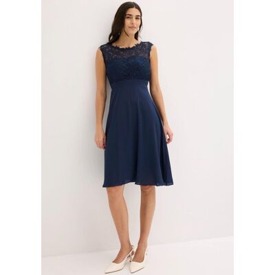 Minikleid BONPRIX "Minikleid mit Spitze", Damen, Gr. 40, N-Gr, blau (dunkelblau), Obermaterial: 100% Polyester. Futter: 100% Polyester. Spitze: 100% Polyester, tailliert, Kleider Minikleid, für besondere Anlässe, aus Polyester, taillierte Passform Minikleid BONPRIX "Minikleid mit Spitze", Damen, Gr. 40, N-Gr, blau (dunkelblau), Obermaterial: 100% Polyester. Futter: 100% Polyester. Spitze: 100% Polyester, tailliert, Kleider Minikleid, für besondere Anlässe, aus Polyester, taillierte Passform