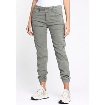 Cargohose GANG "94RAFFAELA CARGO", Damen, Gr. 26, N-Gr, grün (grün thyme old), Web, Obermaterial: 64% Lyocell, 32% Baumwolle, 4% Elasthan, unifarben, slim fit lang, Hosen Cargohose, mit 2-Knopf Verschluss Cargohose GANG "94RAFFAELA CARGO", Damen, Gr. 26, N-Gr, grün (grün thyme old), Web, Obermaterial: 64% Lyocell, 32% Baumwolle, 4% Elasthan, unifarben, slim fit lang, Hosen Cargohose, mit 2-Knopf Verschluss