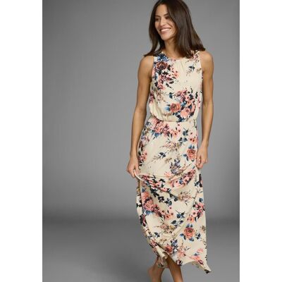 Sommerkleid LAURA SCOTT, Damen, Gr. 34, N-Gr, beige (ecru, geblümt), Single Jersey, Obermaterial: 95% Viskose, 5% Elasthan, geblümt, figurumspielend bodenlang, Rundhals, Kleider Sommerkleid, bodennah geschnitten, aus Single Jersey, geblümt oder gepunktet Sommerkleid LAURA SCOTT, Damen, Gr. 34, N-Gr, beige (ecru, geblümt), Single Jersey, Obermaterial: 95% Viskose, 5% Elasthan, geblümt, figurumspielend bodenlang, Rundhals, Kleider Sommerkleid, bodennah geschnitten, aus Single Jersey, geblümt oder gepunktet