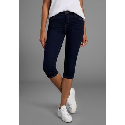 Caprijeans ARIZONA "Ultra-Stretch", Damen, Gr. 36, N-Gr, blau (rinsed), Denim/Jeans, Obermaterial: 74% Baumwolle, 24% Polyester, 2% Elasthan, Basic, skinny fit 3/4-Länge, Jeans Caprijeans, extra-enger Schnitt, modischer Beinabschluss mit Schlitz Caprijeans ARIZONA "Ultra-Stretch", Damen, Gr. 36, N-Gr, blau (rinsed), Denim/Jeans, Obermaterial: 74% Baumwolle, 24% Polyester, 2% Elasthan, Basic, skinny fit 3/4-Länge, Jeans Caprijeans, extra-enger Schnitt, modischer Beinabschluss mit Schlitz