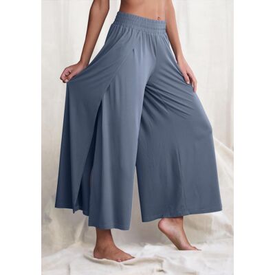 Haremshose LASCANA, Damen, Gr. 36/38, N-Gr, blau (jeans), Single Jersey, Obermaterial: 93% Polyester, 7% Elasthan, unifarben, Hosen Haremshose, mit überlappenden Seitennähten Haremshose LASCANA, Damen, Gr. 36/38, N-Gr, blau (jeans), Single Jersey, Obermaterial: 93% Polyester, 7% Elasthan, unifarben, Hosen Haremshose, mit überlappenden Seitennähten