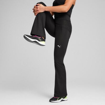 Trainingshose PUMA "W TAD ESSENTIAL HW BOOTCUT PANT", Damen, Gr. L, N-Gr, schwarz (puma schwarz), Interlock, Obermaterial: 85% Polyester, 15% Elasthan, schmal normal, Hosen Trainingshose, mit DryCELL Technologie, atmungsaktiv, schmale Passform Trainingshose PUMA "W TAD ESSENTIAL HW BOOTCUT PANT", Damen, Gr. L, N-Gr, schwarz (puma schwarz), Interlock, Obermaterial: 85% Polyester, 15% Elasthan, schmal normal, Hosen Trainingshose, mit DryCELL Technologie, atmungsaktiv, schmale Passform
