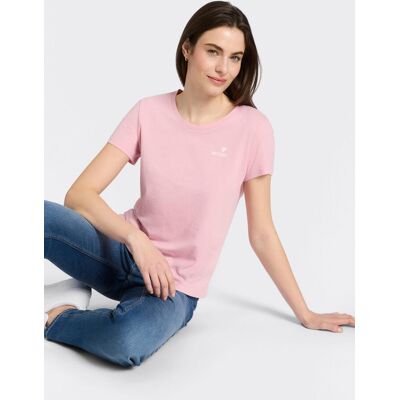 T-Shirt MUSTANG, Damen, Gr. XL, rosa (cameo pink), Jersey, Obermaterial: 100% Baumwolle, normal normal, Rundhals, Shirts T-Shirt, normale Passform, Kurzarm-Design T-Shirt MUSTANG, Damen, Gr. XL, rosa (cameo pink), Jersey, Obermaterial: 100% Baumwolle, normal normal, Rundhals, Shirts T-Shirt, normale Passform, Kurzarm-Design