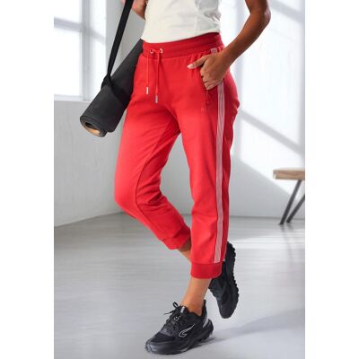 H.I.S. Relax-Caprihose H.I.S, Damen, Gr. XL (48/50), N-Gr, rot, Interlock, Obermaterial: 100% Baumwolle, unifarben mit Farbeinsatz, bequem ca. Mitte Wade, Hosen Relax-Caprihose, mit seitlichen Tapestreifen H.I.S. Relax-Caprihose H.I.S, Damen, Gr. XL (48/50), N-Gr, rot, Interlock, Obermaterial: 100% Baumwolle, unifarben mit Farbeinsatz, bequem ca. Mitte Wade, Hosen Relax-Caprihose, mit seitlichen Tapestreifen