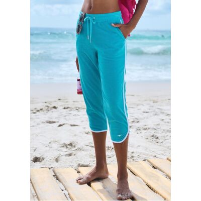 Relax-Caprihose KANGAROOS, Damen, Gr. 36/38, N-Gr, türkis, Frottee, Obermaterial: 50% Baumwolle, 48% Polyester, 2% Elasthan, unifarben, Basic, ca. Mitte Wade, Hosen Relax-Caprihose, mit sportlichem Seitenstreifen und weichem Frottee Material Relax-Caprihose KANGAROOS, Damen, Gr. 36/38, N-Gr, türkis, Frottee, Obermaterial: 50% Baumwolle, 48% Polyester, 2% Elasthan, unifarben, Basic, ca. Mitte Wade, Hosen Relax-Caprihose, mit sportlichem Seitenstreifen und weichem Frottee Material