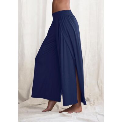 Haremshose LASCANA, Damen, Gr. 44/46, N-Gr, blau (marine), Single Jersey, Obermaterial: 93% Polyester, 7% Elasthan, unifarben, Hosen Haremshose, mit überlappenden Seitennähten Haremshose LASCANA, Damen, Gr. 44/46, N-Gr, blau (marine), Single Jersey, Obermaterial: 93% Polyester, 7% Elasthan, unifarben, Hosen Haremshose, mit überlappenden Seitennähten