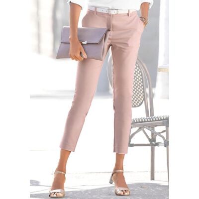 Chinohose LASCANA, Damen, Gr. 46, N-Gr, rosa (rosé), Web, Obermaterial: 52% Polyester, 46% Baumwolle, 2% Elasthan, unifarben, figurbetont 7/8-Länge, Hosen Chinohose, in verkürzter Länge, Sommerhose in schmaler Passform, casual-chic Chinohose LASCANA, Damen, Gr. 46, N-Gr, rosa (rosé), Web, Obermaterial: 52% Polyester, 46% Baumwolle, 2% Elasthan, unifarben, figurbetont 7/8-Länge, Hosen Chinohose, in verkürzter Länge, Sommerhose in schmaler Passform, casual-chic