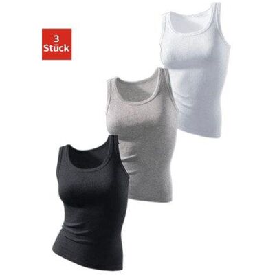 H.I.S. Tanktop H.I.S, Damen, Gr. 32/34, schwarz-weiss (schwarz, grau meliert, weiß), Feinripp, Obermaterial: 100% Baumwolle. Melange in der Packung: 90% Baumwolle, 10% Viskose, unifarben, Basic, körpernah normal, tiefer Rundhals, Tops Tanktop, aus luftige H.I.S. Tanktop H.I.S, Damen, Gr. 32/34, schwarz-weiss (schwarz, grau meliert, weiß), Feinripp, Obermaterial: 100% Baumwolle. Melange in der Packung: 90% Baumwolle, 10% Viskose, unifarben, Basic, körpernah normal, tiefer Rundhals, Tops Tanktop, aus luftige