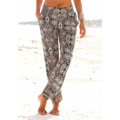 Strandhose S.OLIVER "aus leichtem Jersey, Schlupfhose", Damen, Gr. 36, N-Gr, blau (marine, bedruckt), Jersey, Obermaterial: 100% Viskose, figurumspielend lang, Hosen Strandhose, mit Alloverprint und Taschen, Stoffhose, leichte Sommerhose, elastisch Strandhose S.OLIVER "aus leichtem Jersey, Schlupfhose", Damen, Gr. 36, N-Gr, blau (marine, bedruckt), Jersey, Obermaterial: 100% Viskose, figurumspielend lang, Hosen Strandhose, mit Alloverprint und Taschen, Stoffhose, leichte Sommerhose, elastisch