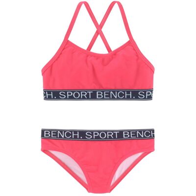 Bustier-Bikini BENCH. "Yva Kids", Mädchen, Gr. 134/140, N-Gr, pink, Recycling-Polyamid, unifarben, Bikini-Sets Bustier-Bikini, in sportlichem Design und Farben Bustier-Bikini BENCH. "Yva Kids", Mädchen, Gr. 134/140, N-Gr, pink, Recycling-Polyamid, unifarben, Bikini-Sets Bustier-Bikini, in sportlichem Design und Farben