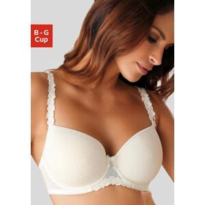 Schalen-BH LASCANA, Damen, Gr. 90, Cup C, beige (creme), Spitze, Obermaterial: 88% Polyamid, 10% Elasthan, 2% Polyester, BHs Schalen-BH, mit Bügel, mit verzierten Trägern, Dessous Schalen-BH LASCANA, Damen, Gr. 90, Cup C, beige (creme), Spitze, Obermaterial: 88% Polyamid, 10% Elasthan, 2% Polyester, BHs Schalen-BH, mit Bügel, mit verzierten Trägern, Dessous
