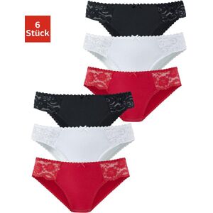 Jazz-Pants Slips PETITE FLEUR, Damen, Gr. 48/50, rot (rot, schwarz, weiß), Jersey, Obermaterial: 93% Baumwolle, 7% Elasthan. Spitze: 95% Polyamid, 5% Elasthan, unifarben, körpernah, Unterhosen Jazz-Pants Slips, aus elastischer Baumwoll-Qualität Jazz-Pants Slips PETITE FLEUR, Damen, Gr. 48/50, rot (rot, schwarz, weiß), Jersey, Obermaterial: 93% Baumwolle, 7% Elasthan. Spitze: 95% Polyamid, 5% Elasthan, unifarben, körpernah, Unterhosen Jazz-Pants Slips, aus elastischer Baumwoll-Qualität