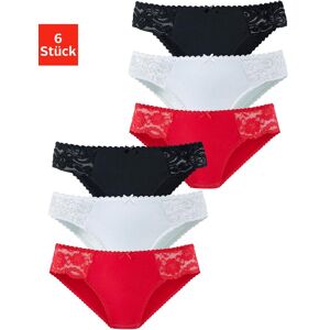 Jazz-Pants Slips PETITE FLEUR, Damen, Gr. 44/46, rot (rot, schwarz, weiß), Jersey, Obermaterial: 93% Baumwolle, 7% Elasthan. Spitze: 95% Polyamid, 5% Elasthan, unifarben, körpernah, Unterhosen Jazz-Pants Slips, aus elastischer Baumwoll-Qualität Jazz-Pants Slips PETITE FLEUR, Damen, Gr. 44/46, rot (rot, schwarz, weiß), Jersey, Obermaterial: 93% Baumwolle, 7% Elasthan. Spitze: 95% Polyamid, 5% Elasthan, unifarben, körpernah, Unterhosen Jazz-Pants Slips, aus elastischer Baumwoll-Qualität