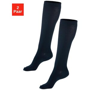 H.I.S. Stützkniestrümpfe H.I.S, Damen, Gr. 43-46, blau (2x marine), Baumwolle, Elasthan, Polyamid, unifarben, normal, Socken Stützkniestrümpfe, ideal auf Reisen H.I.S. Stützkniestrümpfe H.I.S, Damen, Gr. 43-46, blau (2x marine), Baumwolle, Elasthan, Polyamid, unifarben, normal, Socken Stützkniestrümpfe, ideal auf Reisen