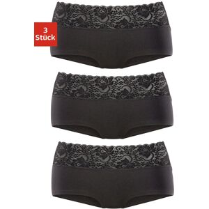 Panty VIVANCE, Damen, Gr. 48/50, schwarz, Single Jersey, Obermaterial: 95% Baumwolle, 5% Elasthan. Spitze: 93% Polyamid, 7% Elasthan (LYCRA), unifarben, körpernah, Unterhosen Panty, aus elastischer Baumwolle mit floraler Spitze Panty VIVANCE, Damen, Gr. 48/50, schwarz, Single Jersey, Obermaterial: 95% Baumwolle, 5% Elasthan. Spitze: 93% Polyamid, 7% Elasthan (LYCRA), unifarben, körpernah, Unterhosen Panty, aus elastischer Baumwolle mit floraler Spitze