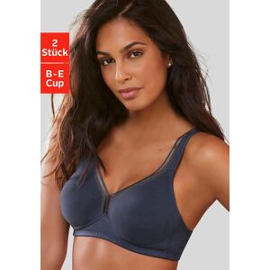 T-Shirt-BH PETITE FLEUR, Damen, Gr. 95, Cup C, blau (marine, weiß), Jersey, Obermaterial: 93% Baumwolle, 7% Elasthan, BHs T-Shirt-BH, ohne Bügel aus Baumwolle – auch ideal für grosse Grössen T-Shirt-BH PETITE FLEUR, Damen, Gr. 95, Cup C, blau (marine, weiß), Jersey, Obermaterial: 93% Baumwolle, 7% Elasthan, BHs T-Shirt-BH, ohne Bügel aus Baumwolle – auch ideal für grosse Grössen