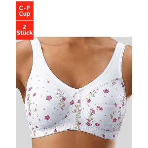 Entlastungs-BH PETITE FLEUR, Damen, Gr. 85, Cup D, weiss (bedruckt, weiß), Microtouch, Obermaterial: 70% Polyamid, 30% Elasthan, BHs Entlastungs-BH, ohne Bügel, mit breiteren Trägern– ideal für grosse Grössen Entlastungs-BH PETITE FLEUR, Damen, Gr. 85, Cup D, weiss (bedruckt, weiß), Microtouch, Obermaterial: 70% Polyamid, 30% Elasthan, BHs Entlastungs-BH, ohne Bügel, mit breiteren Trägern– ideal für grosse Grössen