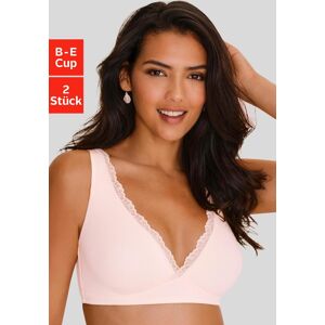 Soft-BH PETITE FLEUR, Damen, Gr. 75, Cup B, rosa (puder, kupfer), Trikot, Obermaterial: 80% Baumwolle, 10% Elasthan, 10% Polyamid, Basic, BHs Soft-BH, ohne Bügel aus weicher Baumwollmischung, bequemer BH Soft-BH PETITE FLEUR, Damen, Gr. 75, Cup B, rosa (puder, kupfer), Trikot, Obermaterial: 80% Baumwolle, 10% Elasthan, 10% Polyamid, Basic, BHs Soft-BH, ohne Bügel aus weicher Baumwollmischung, bequemer BH