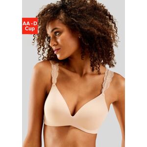 Push-up-BH LASCANA, Damen, Gr. 90, Cup A, braun (toffee), Microtouch, Obermaterial: 60% Polyamid, 35% Polyester, 5% Elasthan, BHs Push-up-BH, ohne Bügel mit wunderschönen Spitzenträgern, bequemer BH Push-up-BH LASCANA, Damen, Gr. 90, Cup A, braun (toffee), Microtouch, Obermaterial: 60% Polyamid, 35% Polyester, 5% Elasthan, BHs Push-up-BH, ohne Bügel mit wunderschönen Spitzenträgern, bequemer BH