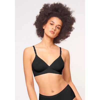 Bügelloser BH TRIUMPH "Micro Fun", Damen, Gr. 70, Cup C, schwarz, Microtouch, Obermaterial: 82% Polyamid, 18% Elasthan (LYCRA), BHs Bügelloser BH, nahtlos vorgeformte Cups Bügelloser BH TRIUMPH "Micro Fun", Damen, Gr. 70, Cup C, schwarz, Microtouch, Obermaterial: 82% Polyamid, 18% Elasthan (LYCRA), BHs Bügelloser BH, nahtlos vorgeformte Cups