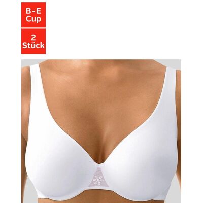 T-Shirt-BH NUANCE, Damen, Gr. 80, Cup D, schwarz (schwarz, weiß), Microtouch, Obermaterial: 85% Polyamid, 15% Elasthan, BHs T-Shirt-BH, mit Bügel & nahtlosen Cups – auch ideal für grosse Grössen T-Shirt-BH NUANCE, Damen, Gr. 80, Cup D, schwarz (schwarz, weiß), Microtouch, Obermaterial: 85% Polyamid, 15% Elasthan, BHs T-Shirt-BH, mit Bügel & nahtlosen Cups – auch ideal für grosse Grössen