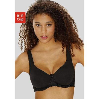 T-Shirt-BH NUANCE, Damen, Gr. 85, Cup B, schwarz, Jersey, Obermaterial: 85% Baumwolle, 10% Polyamid, 5% Elasthan, BHs T-Shirt-BH, mit Bügel und breiteren Trägern – ideal für grosse Grössen T-Shirt-BH NUANCE, Damen, Gr. 85, Cup B, schwarz, Jersey, Obermaterial: 85% Baumwolle, 10% Polyamid, 5% Elasthan, BHs T-Shirt-BH, mit Bügel und breiteren Trägern – ideal für grosse Grössen
