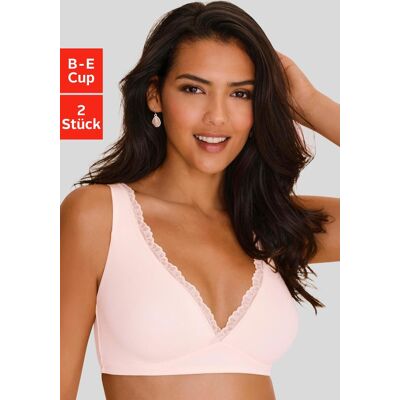 Soft-BH PETITE FLEUR, Damen, Gr. 90, Cup B, rosa (puder, kupfer), Trikot, Obermaterial: 80% Baumwolle, 10% Elasthan, 10% Polyamid, Basic, BHs Soft-BH, ohne Bügel aus weicher Baumwollmischung, bequemer BH Soft-BH PETITE FLEUR, Damen, Gr. 90, Cup B, rosa (puder, kupfer), Trikot, Obermaterial: 80% Baumwolle, 10% Elasthan, 10% Polyamid, Basic, BHs Soft-BH, ohne Bügel aus weicher Baumwollmischung, bequemer BH