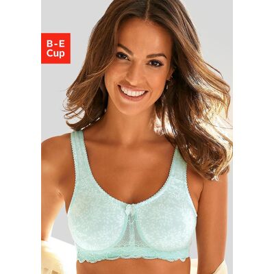 Entlastungs-BH NUANCE, Damen, Gr. 85, Cup C, grün (mint, weiß), Spitze, Obermaterial: 85% Baumwolle, 10% Polyamid, 5% Elasthan, BHs Entlastungs-BH, ohne Bügel aus Baumwolle – auch ideal für grosse Grössen, bequemer BH Entlastungs-BH NUANCE, Damen, Gr. 85, Cup C, grün (mint, weiß), Spitze, Obermaterial: 85% Baumwolle, 10% Polyamid, 5% Elasthan, BHs Entlastungs-BH, ohne Bügel aus Baumwolle – auch ideal für grosse Grössen, bequemer BH