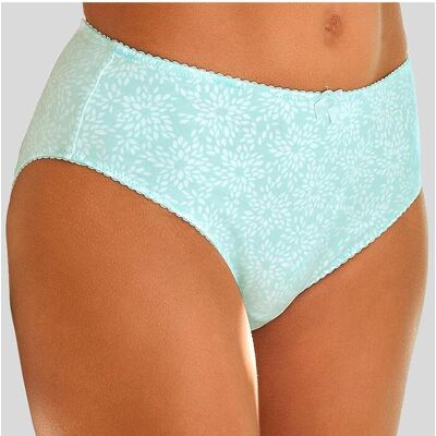 Slip NUANCE, Damen, Gr. 36/38, grün (mint, weiß), Obermaterial: 95% Baumwolle, 5% Elasthan, Unterhosen Slip, hoch geschnittener Slip aus Baumwolle Slip NUANCE, Damen, Gr. 36/38, grün (mint, weiß), Obermaterial: 95% Baumwolle, 5% Elasthan, Unterhosen Slip, hoch geschnittener Slip aus Baumwolle