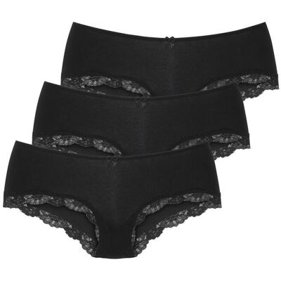 Panty LASCANA, Damen, Gr. 44/46, schwarz, Jersey, Obermaterial: 95% Baumwolle, 5% Elasthan. Spitze: 87% Polyamid, 13% Elasthan, unifarben, körpernah, Unterhosen Panty, aus elastischer Baumwolle mit zarter Spitze Panty LASCANA, Damen, Gr. 44/46, schwarz, Jersey, Obermaterial: 95% Baumwolle, 5% Elasthan. Spitze: 87% Polyamid, 13% Elasthan, unifarben, körpernah, Unterhosen Panty, aus elastischer Baumwolle mit zarter Spitze