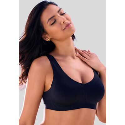 Bralette-BH NUANCE, Damen, Gr. XL (48/50), N-Gr, schwarz, Microtouch, Obermaterial: 82% Polyamid, 18% Elasthan, Basic, BHs Bralette-BH, SEAMLESS, ohne Bügel mit herausnehmbaren Kissen, bequemer BH Bralette-BH NUANCE, Damen, Gr. XL (48/50), N-Gr, schwarz, Microtouch, Obermaterial: 82% Polyamid, 18% Elasthan, Basic, BHs Bralette-BH, SEAMLESS, ohne Bügel mit herausnehmbaren Kissen, bequemer BH