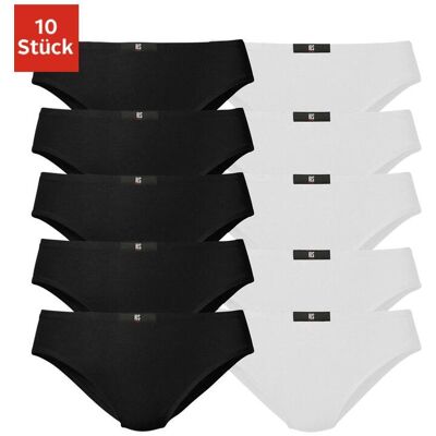 H.I.S. Slip H.I.S, Damen, Gr. 50, schwarz, weiß, Jersey, Obermaterial: 95% Baumwolle, 5% Elasthan, unifarben, körpernah, Unterhosen Slip, aus elastischer Baumwoll-Qualität H.I.S. Slip H.I.S, Damen, Gr. 50, schwarz, weiß, Jersey, Obermaterial: 95% Baumwolle, 5% Elasthan, unifarben, körpernah, Unterhosen Slip, aus elastischer Baumwoll-Qualität