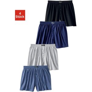 Weiter Boxer LE JOGGER, Herren, Gr. 7, 4 Stk., blau (schwarz, marine, grau, meliert, blau, meliert), Jersey, Obermaterial: 100% Baumwolle, unifarben, bequem, Unterhosen Weiter Boxer, aus angenehm weicher Baumwoll-Qualität Weiter Boxer LE JOGGER, Herren, Gr. 7, 4 Stk., blau (schwarz, marine, grau, meliert, blau, meliert), Jersey, Obermaterial: 100% Baumwolle, unifarben, bequem, Unterhosen Weiter Boxer, aus angenehm weicher Baumwoll-Qualität