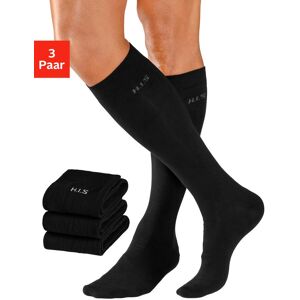 H.I.S. Kniestrümpfe H.I.S, Herren, Gr. 47-48, schwarz (3x schwarz), Baumwolle, Elasthan (LYCRA), Polyamid, melange, elastisch, Socken Kniestrümpfe, mit druckfreiem Bündchen H.I.S. Kniestrümpfe H.I.S, Herren, Gr. 47-48, schwarz (3x schwarz), Baumwolle, Elasthan (LYCRA), Polyamid, melange, elastisch, Socken Kniestrümpfe, mit druckfreiem Bündchen
