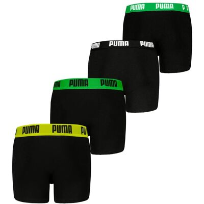 Boxershorts PUMA "PUMA BOYS EVERYDAY BASIC BOXERS 4P ECOM", Jungen, Gr. 146/152, grün (schwarz, grün), Obermaterial: 95% Baumwolle, 5% Elasthan, bedruckt, mehrfarbig, eng, Unterhosen Boxershorts, mit farblich abgesetztem Bund Boxershorts PUMA "PUMA BOYS EVERYDAY BASIC BOXERS 4P ECOM", Jungen, Gr. 146/152, grün (schwarz, grün), Obermaterial: 95% Baumwolle, 5% Elasthan, bedruckt, mehrfarbig, eng, Unterhosen Boxershorts, mit farblich abgesetztem Bund