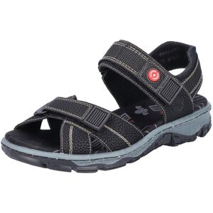 Sandale RIEKER, Damen, Gr. 37, schwarz, Lederimitat, Schuhe Sandale, Sommerschuh, Outdoorschuh, Keilabsatz, in Trekking-Optik Sandale RIEKER, Damen, Gr. 37, schwarz, Lederimitat, Schuhe Sandale, Sommerschuh, Outdoorschuh, Keilabsatz, in Trekking-Optik