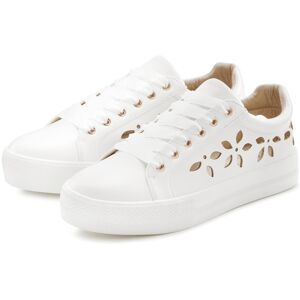 Sneaker LASCANA, Damen, Gr. 36, weiss (weiß), Obermaterial: 100% Lederimitat. Decksohle: 100% Lederimitat. Futter: 100% Lederimitat. Laufsohle: 100% Synthetik, unifarben, Basic, Schuhe Sneaker, mit kleinen Cut-Outs, Schnürhalbschuhe, Freizeitschuhe VEGAN Sneaker LASCANA, Damen, Gr. 36, weiss (weiß), Obermaterial: 100% Lederimitat. Decksohle: 100% Lederimitat. Futter: 100% Lederimitat. Laufsohle: 100% Synthetik, unifarben, Basic, Schuhe Sneaker, mit kleinen Cut-Outs, Schnürhalbschuhe, Freizeitschuhe VEGAN