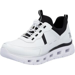 Slip-On Sneaker RIEKER SPORT "Edina", Damen, Gr. 40, schwarz-weiss (weiß, schwarz), Lederimitat, Textil, Schuhe Slip-On Sneaker, Chunky Slipper, Freizeitschuh in veganer Verarbeitung Slip-On Sneaker RIEKER SPORT "Edina", Damen, Gr. 40, schwarz-weiss (weiß, schwarz), Lederimitat, Textil, Schuhe Slip-On Sneaker, Chunky Slipper, Freizeitschuh in veganer Verarbeitung