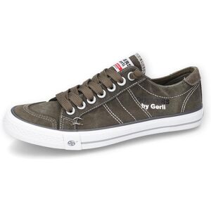 Slip-On Sneaker DOCKERS BY GERLI, Herren, Gr. 46, grün (khaki), Textil, Veloursleder, washed, Schuhe Slip-On Sneaker, Freizeitschuh, Retro Sneaker, Fake Schnürung, in cooler Jeansoptik Slip-On Sneaker DOCKERS BY GERLI, Herren, Gr. 46, grün (khaki), Textil, Veloursleder, washed, Schuhe Slip-On Sneaker, Freizeitschuh, Retro Sneaker, Fake Schnürung, in cooler Jeansoptik