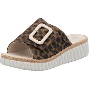 Pantolette RIEKER, Damen, Gr. 40, braun (leo), Lederimitat, Schuhe Pantolette, Sommerschuh, Strandschuh, Urlaubschuh, Hausschuh mit Klettverschluss Pantolette RIEKER, Damen, Gr. 40, braun (leo), Lederimitat, Schuhe Pantolette, Sommerschuh, Strandschuh, Urlaubschuh, Hausschuh mit Klettverschluss