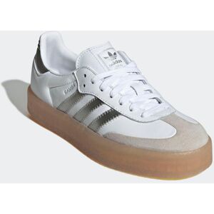 Sneaker ADIDAS ORIGINALS "SAMBA", Damen, Gr. 42, cloud weiß, silber metallic, gum 3, Leder, Schuhe Sneaker Sneaker ADIDAS ORIGINALS "SAMBA", Damen, Gr. 42, cloud weiß, silber metallic, gum 3, Leder, Schuhe Sneaker