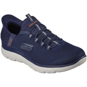 Slip-On Sneaker SKECHERS "SUMMITS-HIGH RANGE", Herren, Gr. 45, blau (navy), Textil, Schuhe Slip-On Sneaker, Freizeitschuh mit Slip Ins-Fersenpart für einen leichten Einstieg Slip-On Sneaker SKECHERS "SUMMITS-HIGH RANGE", Herren, Gr. 45, blau (navy), Textil, Schuhe Slip-On Sneaker, Freizeitschuh mit Slip Ins-Fersenpart für einen leichten Einstieg